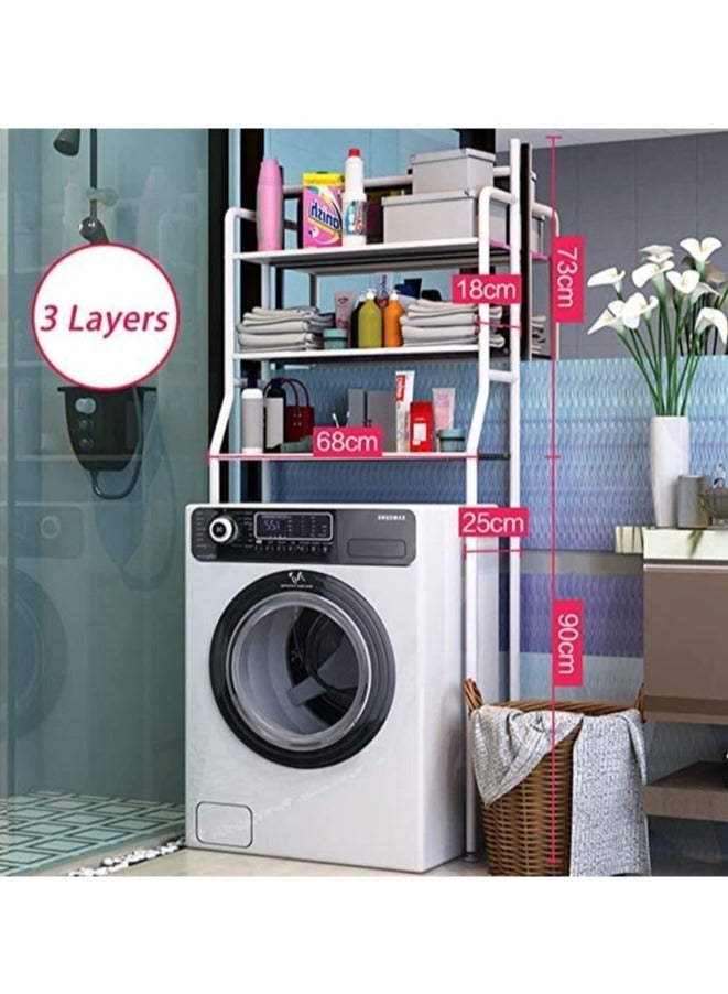 ELTRAZONE 3 Layer Metal Washing Machine Storage Shelf Rack,Space Saver Organizer Holder - Image 3