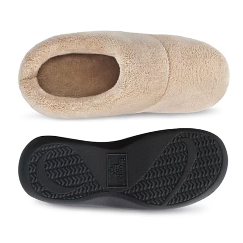 isotoner Women's Classic Clog Slippers with Memory Foam Comfort and Non-Slip Stability, Taupe, 7.5-8 - Image 3