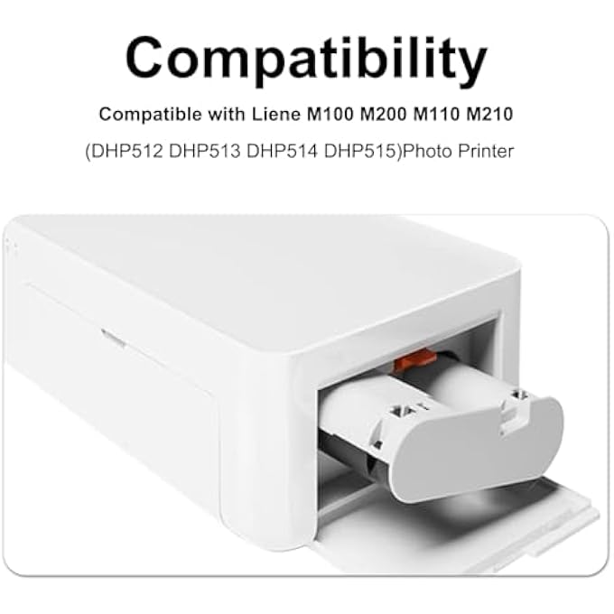 COMPATIBLE WITH LIENE AMBER M100 M200 INK CASSETTE WORKS FOR DHP512 DHP513 PRINTERS 3-PACK (WITHOUT PAPER) - Image 2