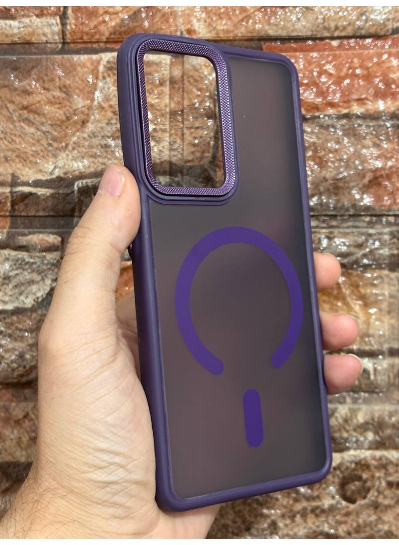Transparent Matte Magnetic Back Cover with  Oppo Reno 6 4G - Image 2