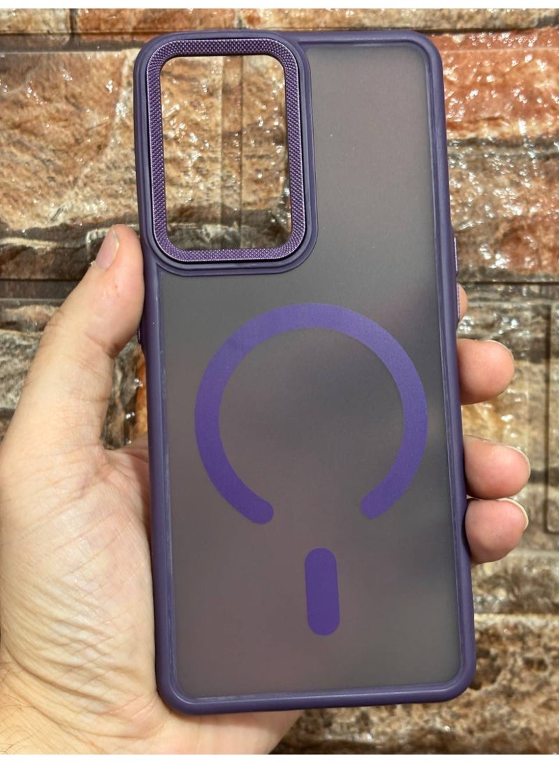 Transparent Matte Magnetic Back Cover with  Oppo Reno 6 4G - Image 1