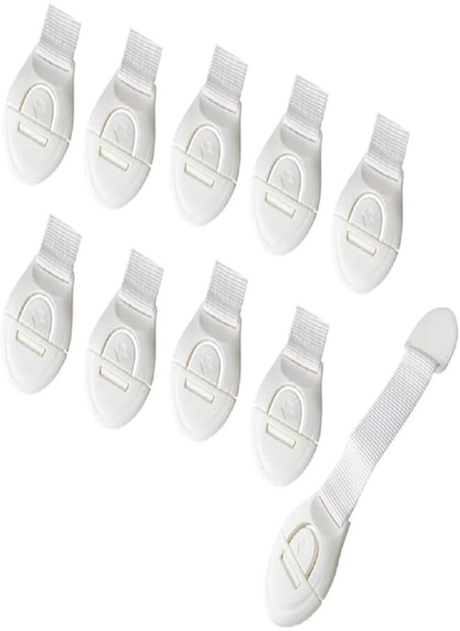 Nyganmelloz Nyganmelloz 10 Pack Child Safety Cabinet Latches with 3M Strong Adhesive 