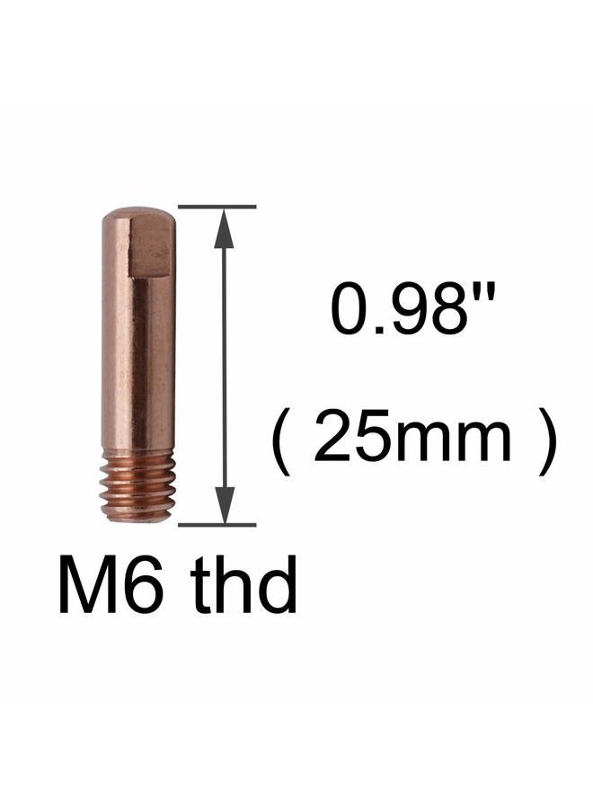 GZTIGWELD 15AK MB15 MAG MIG Welding Torch Contact Tip .035'' & 0.9mm M6x25mm 20pk - Image 2