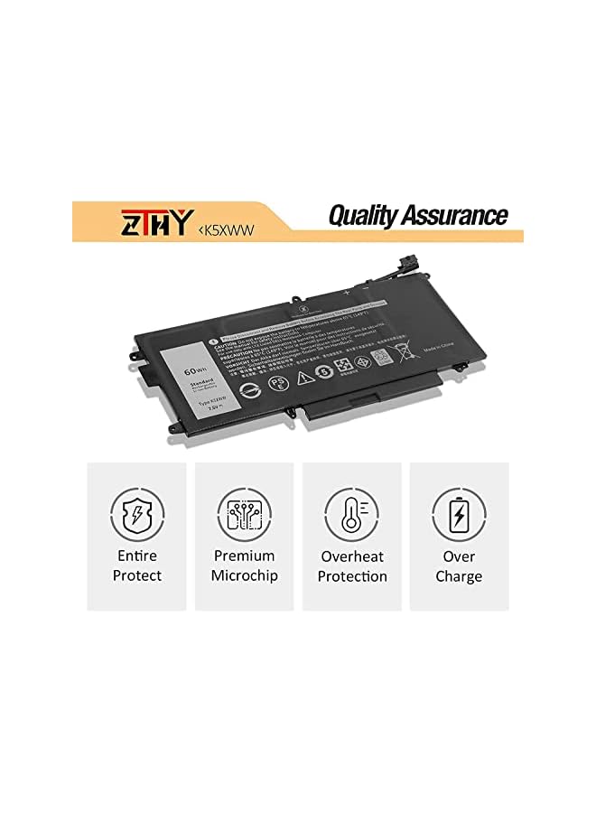 ZTHY Battery Replacement For Dell Latitude 7389 Latitude 7390 Latitude 12 5000 5289 2-In-1 L3180 E5289 P29S001 P29S002 Series Laptop 451-Bbzc 6Cyh6 71Tg4 725Ky N18Gg Cfx97 7.6V 60Wh 4Cell - Image 4
