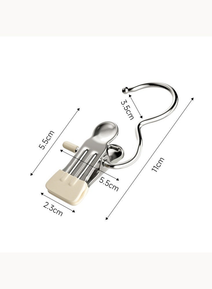 JOYBOS عبوة من 5 مشابك غسيل متعددة الاستخدامات من الفولاذ المقاوم للصدأ | مشابك مانعة للانزلاق، خالية من العلامات، للبنطلونات/التنانير بتصميم خطاف، مناسبة للقبعات/البناطيل/التنانير - Image 3