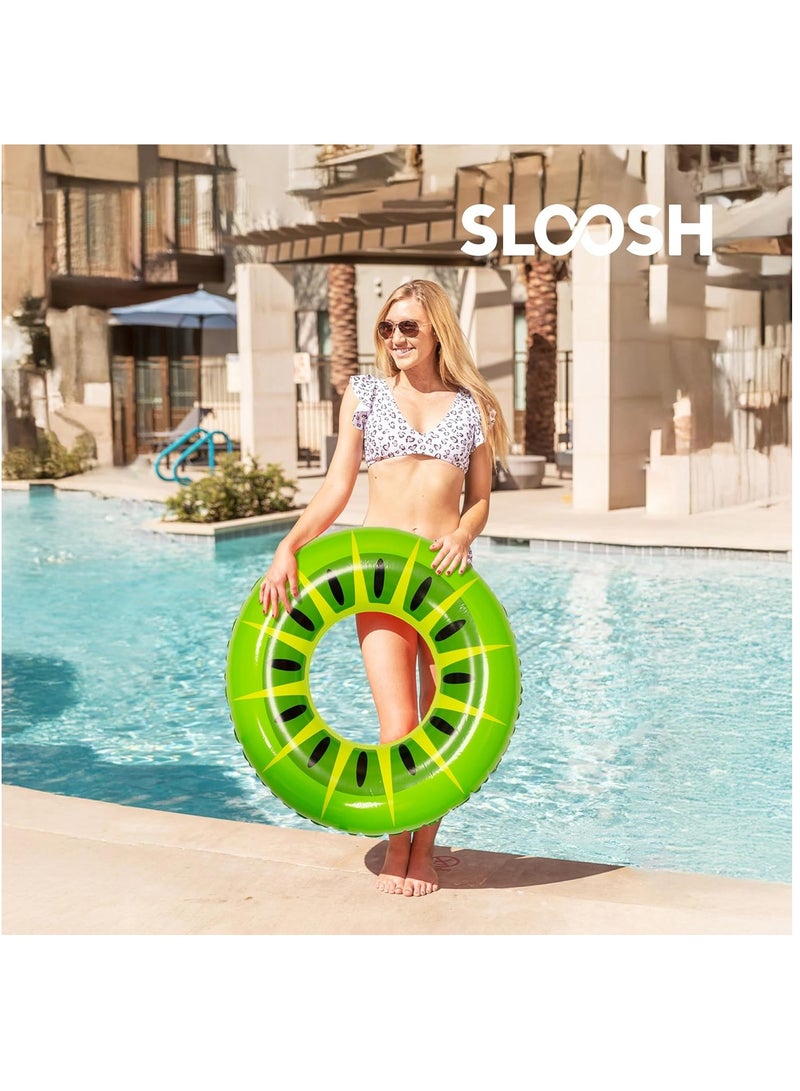 GUDOO 3 Pack Inflatable Pool Floats for Kids Adults, Swim Tube Pool Rings Swimming Rings Floaties for Swimming Pool Party Decorations (Fruit/Donut/Tropical) - Image 3