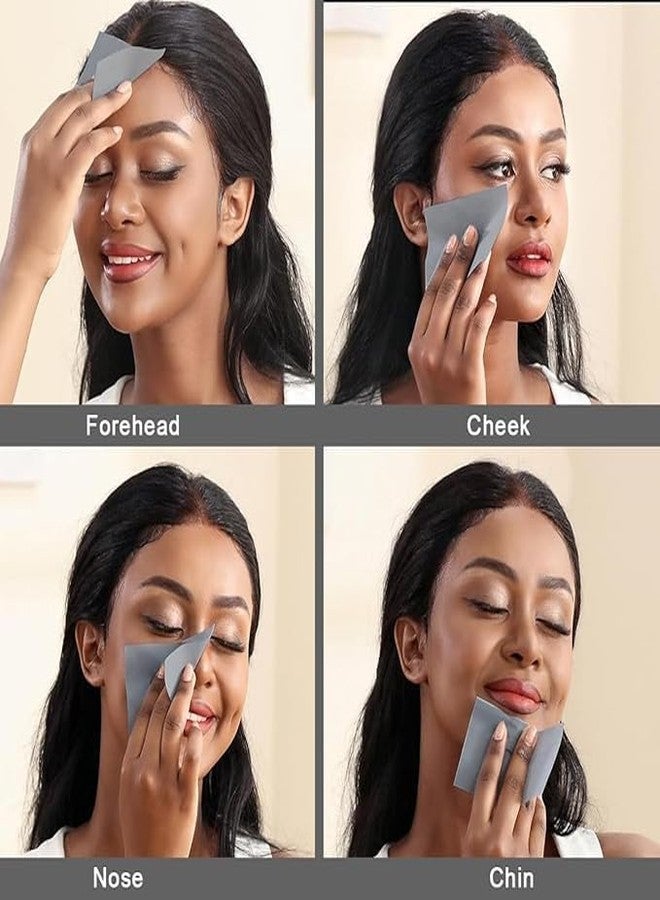 SRN ENTERPRISE 100 Pcs Oil Blotting Sheets for Face,Oil Absorbing Sheets Oily Control Face Wipes Tissues,Facial Care Makeup Blotting Paper for Oily Skin, absorbing Blotting Papers for Women Men (Black) - Image 2