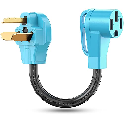 CircleCord NEMA 10-30P to 14-50R EV Charger Adapter Cord Compatible with Tesla Model 3/S/X/Y, 30 Amp Dryer to 50 Amp EV for Level 2 Charging, ETL Listed (Not for RV or Dryer) - Image 1