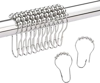 Ansxiy Ansxiy Shower Curtain Hooks Rings Rust Resistant Metal Shower Curtain Hooks Rings for Bathroom Shower Rods Curtains - - Image 1