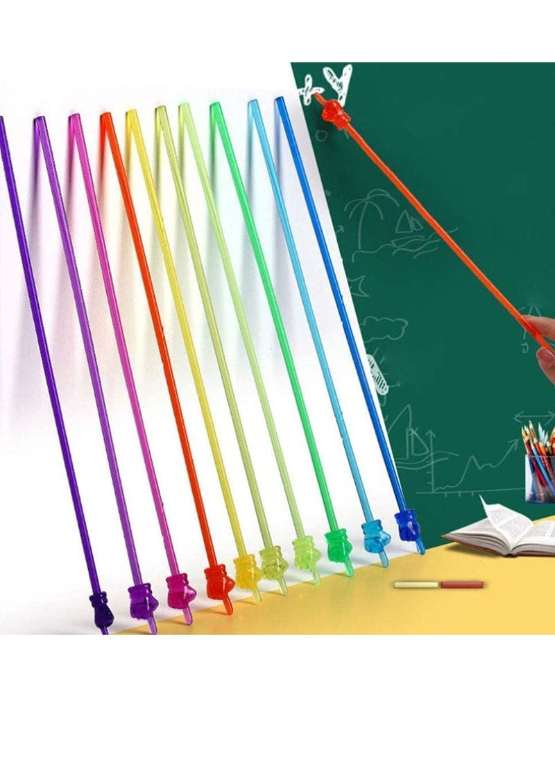 10 Pcs Colorful Mini Resin Hand Pointers for Teachers - Classroom Teaching Aids & Picture Book Helpers - Image 1