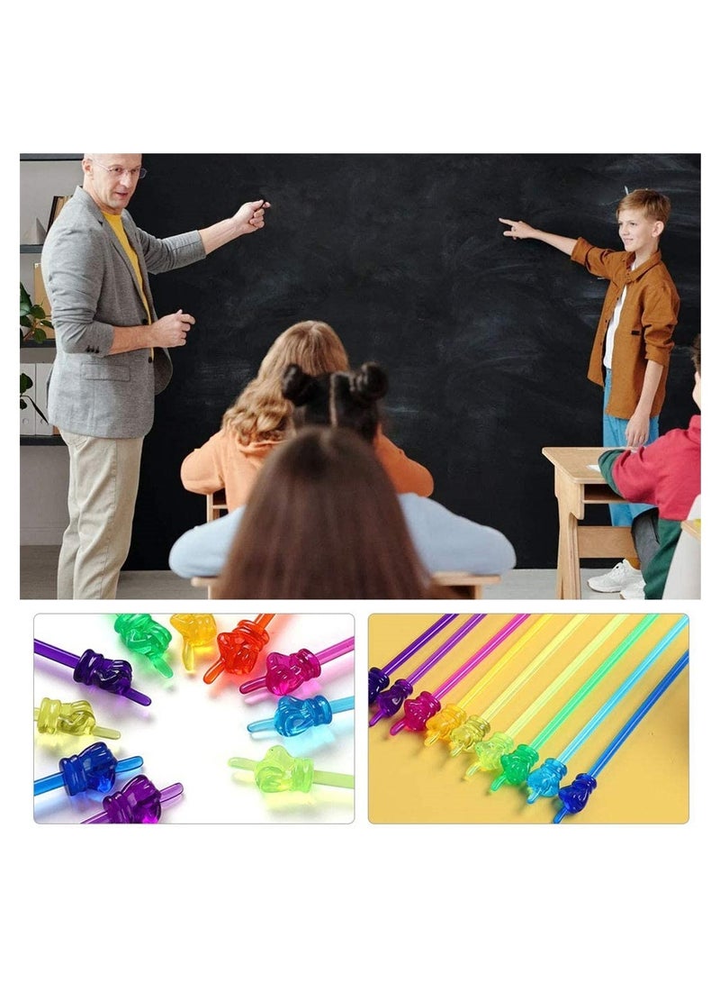 10 Pcs Colorful Mini Resin Hand Pointers for Teachers - Classroom Teaching Aids & Picture Book Helpers - Image 4