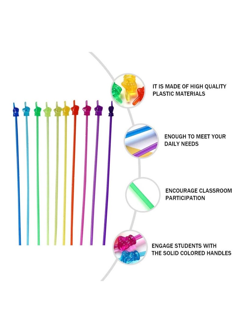 10 Pcs Colorful Mini Resin Hand Pointers for Teachers - Classroom Teaching Aids & Picture Book Helpers - Image 3