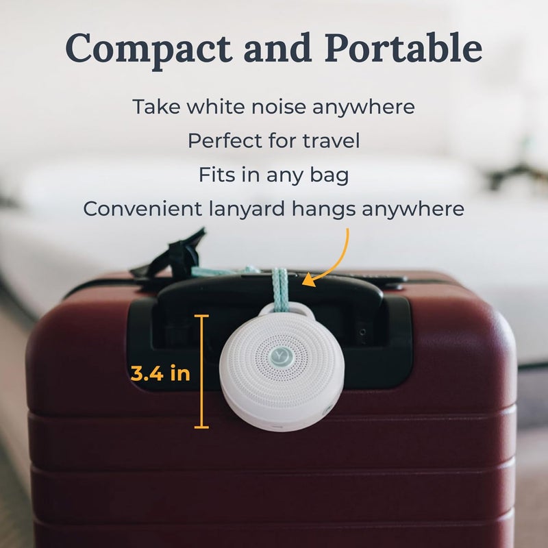 Yogasleep Rohm Portable White Noise Sound Machine + Travel Case in Grey, Sleep Therapy, Crush-Resistant Travel Case, for Adults, Kids & Baby, Noise Blocking & Office Privacy, Registry Gift - Image 5