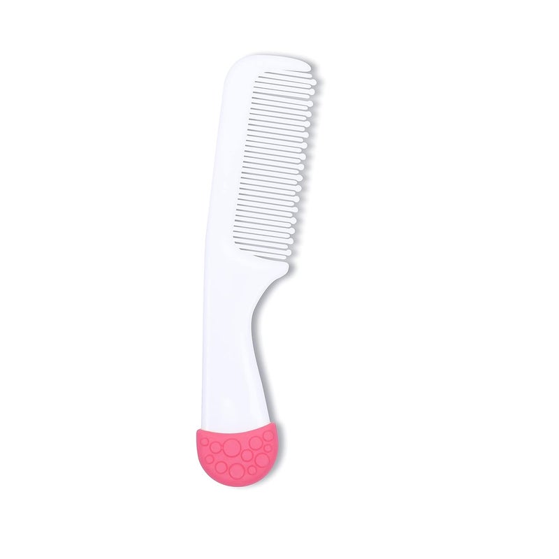 1st Step Matte Collection Easy Grip, Soft & Gentle Comb and Brush Grooming Set - Pink - Image 5