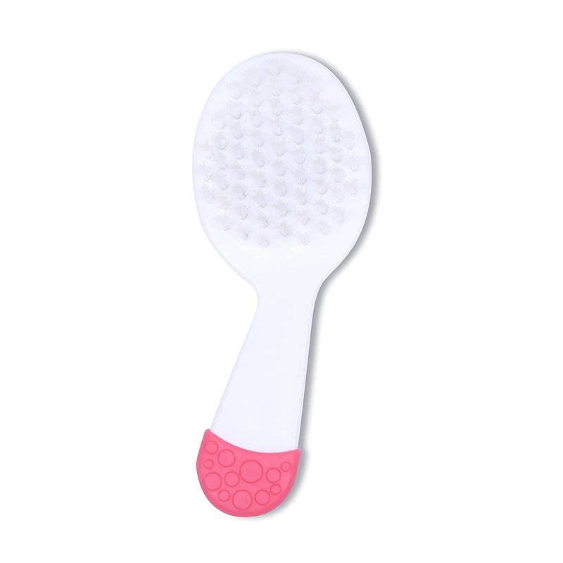 1st Step Matte Collection Easy Grip, Soft & Gentle Comb and Brush Grooming Set - Pink - Image 4