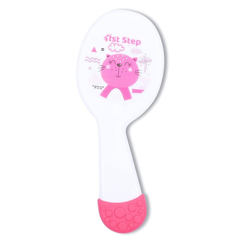 1st Step Matte Collection Easy Grip, Soft & Gentle Comb and Brush Grooming Set - Pink - Image 3