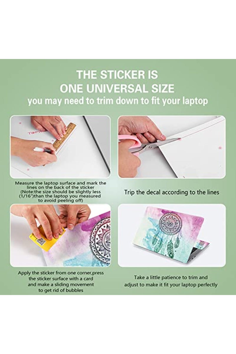 icolor Dream Catcher 11.6 13.3 14 15 15.6 inches Laptop Skin Sticker Reusable Protector Cover Case for Laptop Notebook - Image 3