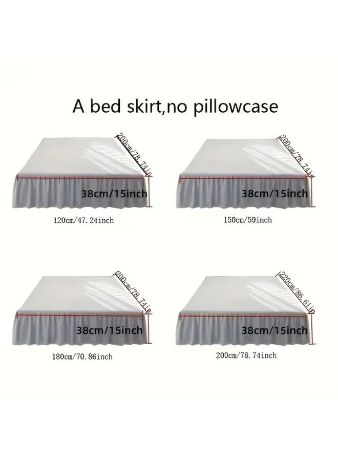 Pink King Size Lace Bed Skirt Non Slip Fitted Soft Breathable Wrinkle Resistant - Image 3