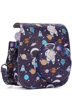 XiuWoo Instant Camera Case Compatible with for Fujifilm Instax Mini 11/9 / 8/8+ PU Leather Bag Pocket and Adjustable Shoulder Strap Photo Album (Astronaut)  - Image 2