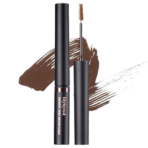lilybyred Skinny Mes Brow Mascara Korean 15mm UltraSlim Brush Eyebrow Mascara Precision Application NaturalLooking Finish SmudgeProof ClumpFree LongLasting 012 oz 03 Dark Brown - Image 1