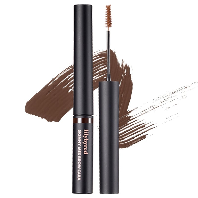 lilybyred Skinny Mes Brow Mascara Korean 15mm UltraSlim Brush Eyebrow Mascara Precision Application NaturalLooking Finish SmudgeProof ClumpFree LongLasting 012 oz 03 Dark Brown - Image 3