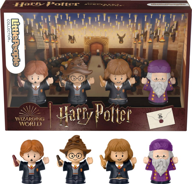 LITTLEPEOPLE COLLECTOR Little People Collector Harry Potter and The Sorcerer’s Stone Movie Special Edition Set for Adults & Fans, 4 Figures in Display Package - Image 1