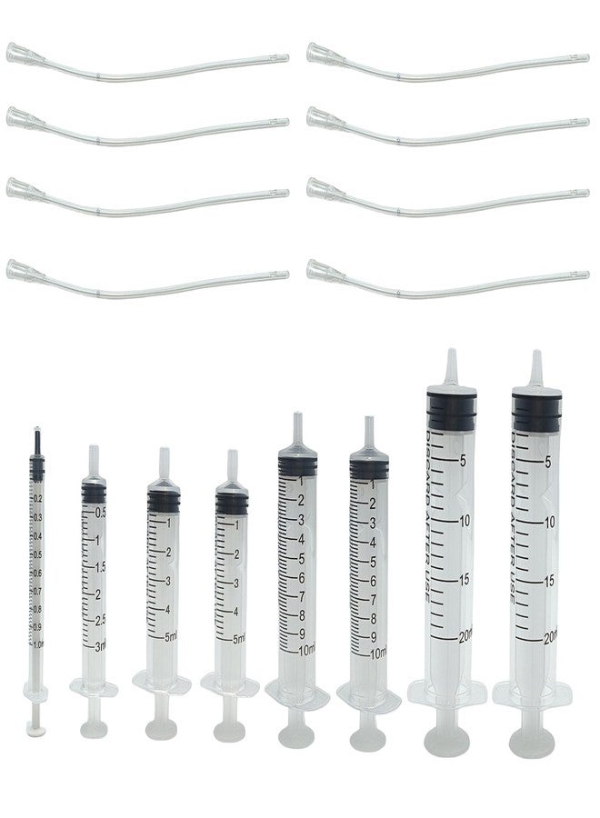 Pitertul 8Pcs Pet Bird Parrot Milk Syringe Set, Hand Feeding Syringe with Soft Tubes (1ml+3ml+5ml+10ml+20ml) - Image 1