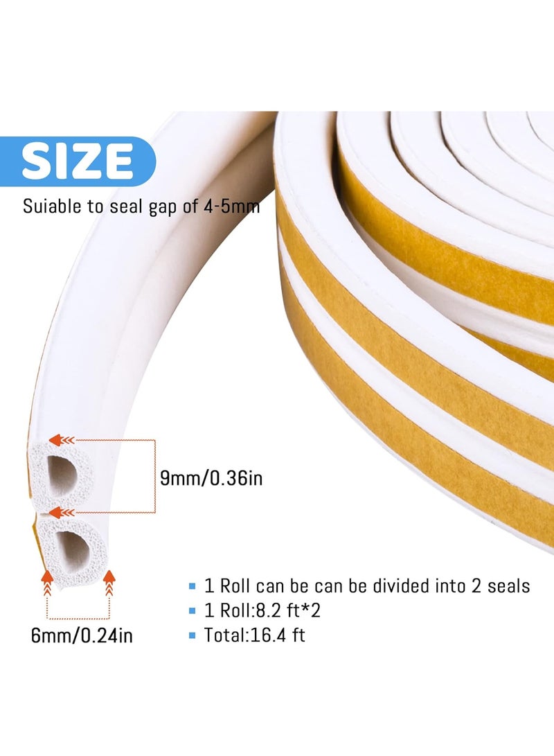 Weather Stripping for Door,Insulation Weatherproof Doors and Windows Soundproofing Seal Strip,Collision Avoidance Rubber Self-Adhesive Weatherstrip - Image 3