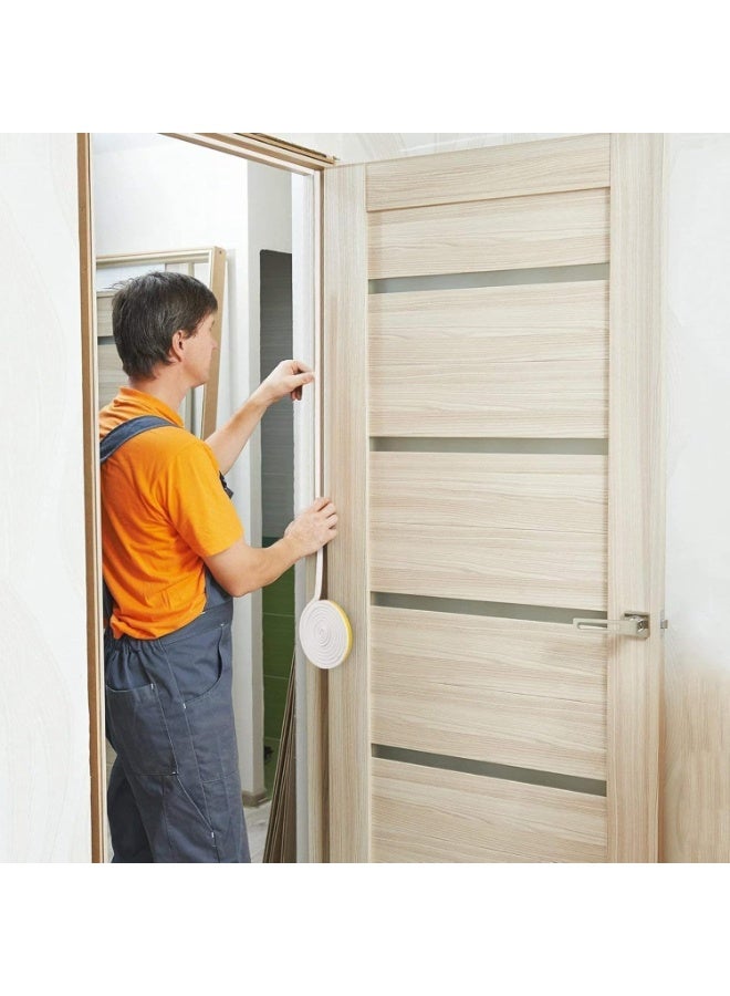 Weather Stripping for Door,Insulation Weatherproof Doors and Windows Soundproofing Seal Strip,Collision Avoidance Rubber Self-Adhesive Weatherstrip - Image 2