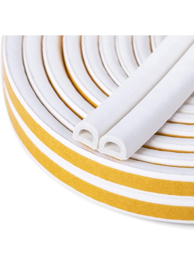 Weather Stripping for Door,Insulation Weatherproof Doors and Windows Soundproofing Seal Strip,Collision Avoidance Rubber Self-Adhesive Weatherstrip - Image 1