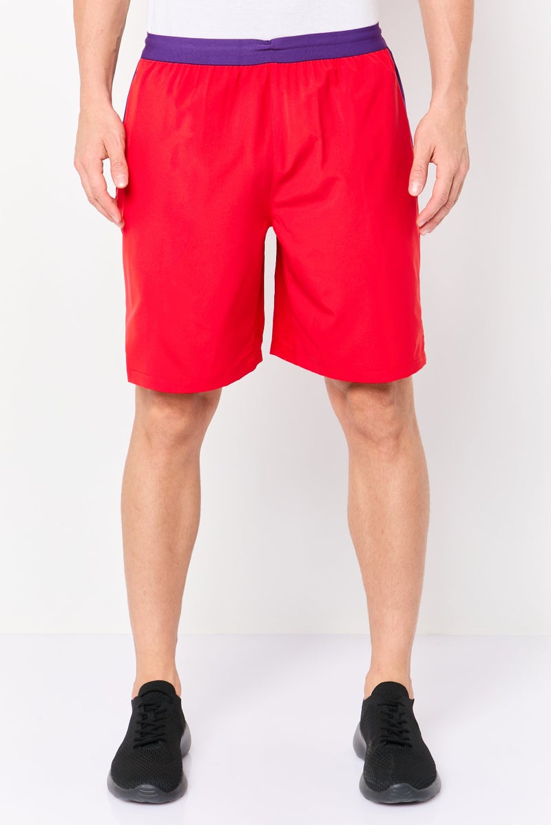 LACOSTE Men Regular Fit Novak Djokovic Tennis Shorts, Red - Image 1