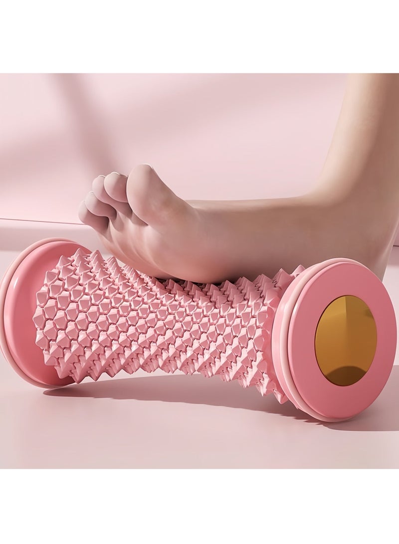 Rolling Massager, Foot And Hand Massage Roller, Foot Massage Roller for Plantar Fasciitis, Massage Roller Yoga Massage Stick for Relief Plantar Fasciitis Back Leg Arch Pain Relax Reflexology Heel Foot Arch Pain, Pink - Image 1