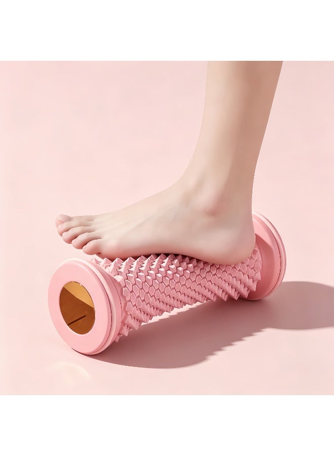 Rolling Massager, Foot And Hand Massage Roller, Foot Massage Roller for Plantar Fasciitis, Massage Roller Yoga Massage Stick for Relief Plantar Fasciitis Back Leg Arch Pain Relax Reflexology Heel Foot Arch Pain, Pink - Image 1