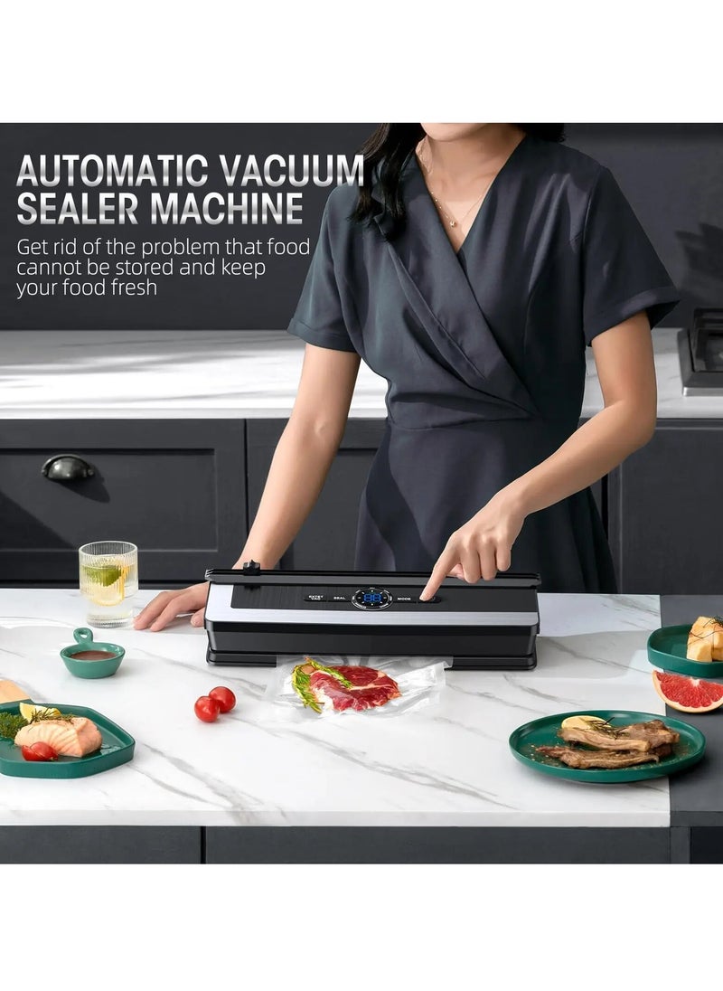 Joshberg 8 in 1 Vacuum Sealer Machine with Built-in Cutter Automatic Air Sealing System LED Indicator for Food Storage ,15 Pcs Bags  - Image 5