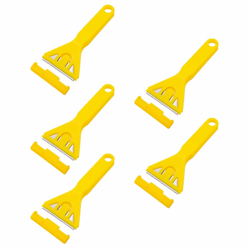 5 Pack Razor Blade Scraper Set with Ergonomic Handle for Window Cleaning Paint Removal - Image 2