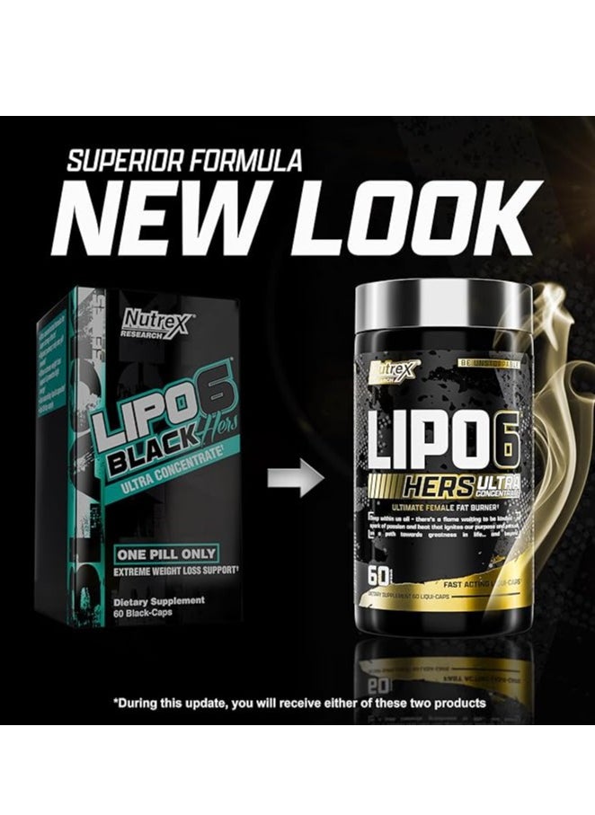 Nutrex Research Fat Burner - Lipo6 black Super Concentrated Formula - 60 Capsules  - Image 4