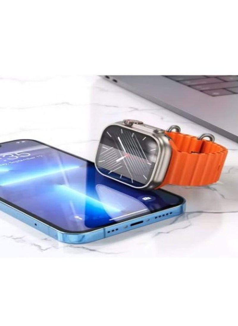 Generic X8 Plus Ultra Wearfit Pro Space Aluminum Case 49mm Smart Watch Sport Version 2.08 Inch HD Full Screen Wireless Charging More Than 48 Function Orange  - Image 2