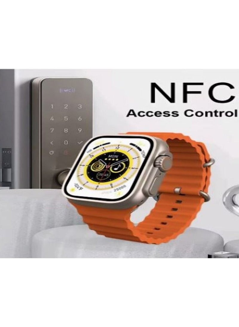 Generic X8 Plus Ultra Wearfit Pro Space Aluminum Case 49mm Smart Watch Sport Version 2.08 Inch HD Full Screen Wireless Charging More Than 48 Function Orange  - Image 4