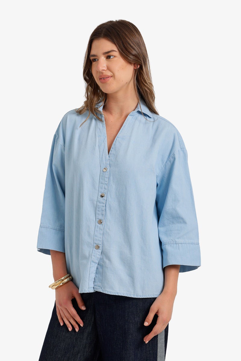 Carina Lightweight Denim Shirt - Image 2