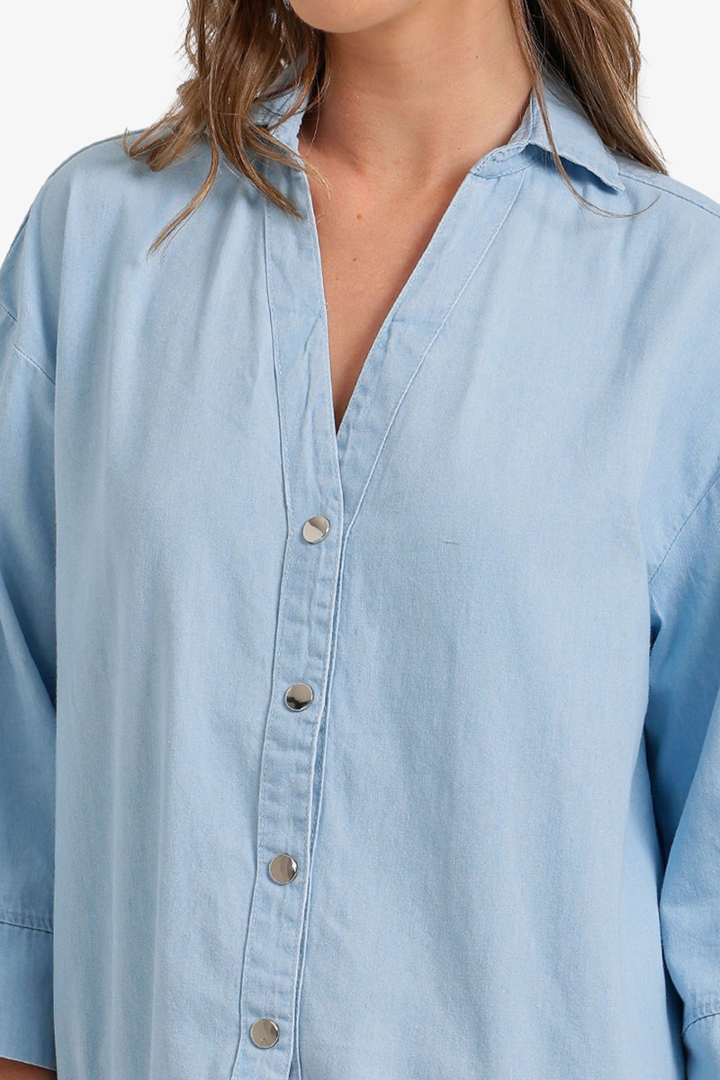 Carina Lightweight Denim Shirt - Image 4