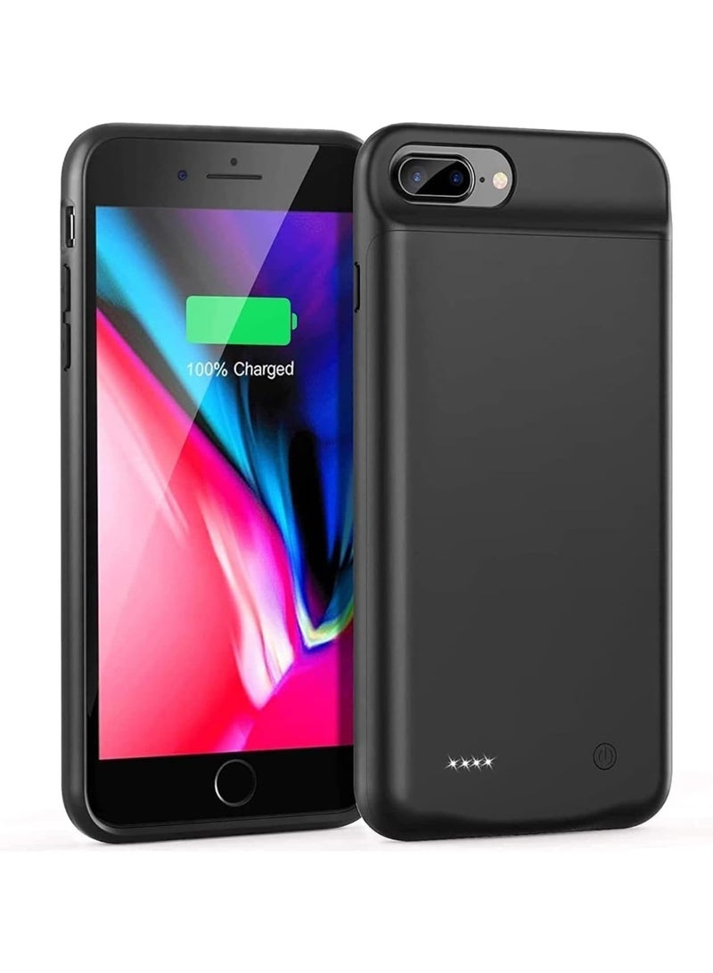 4000mAh Extended Charging Case Battery Case for 6/7/8 Plus, Black - Image 2