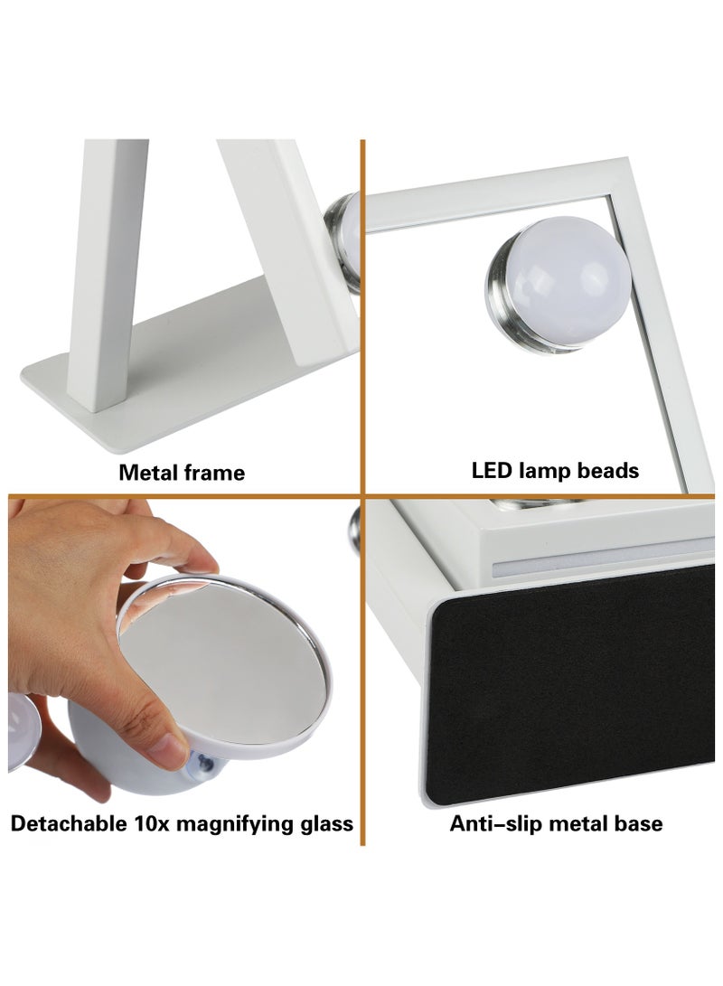 Makeup mirror with light, LED bulb, desktop, desktop, dressing mirror, dormitory, home, bedroom, smart makeup artist mirror, special supplementary lighting, beauty, high-definition mirror - Image 5