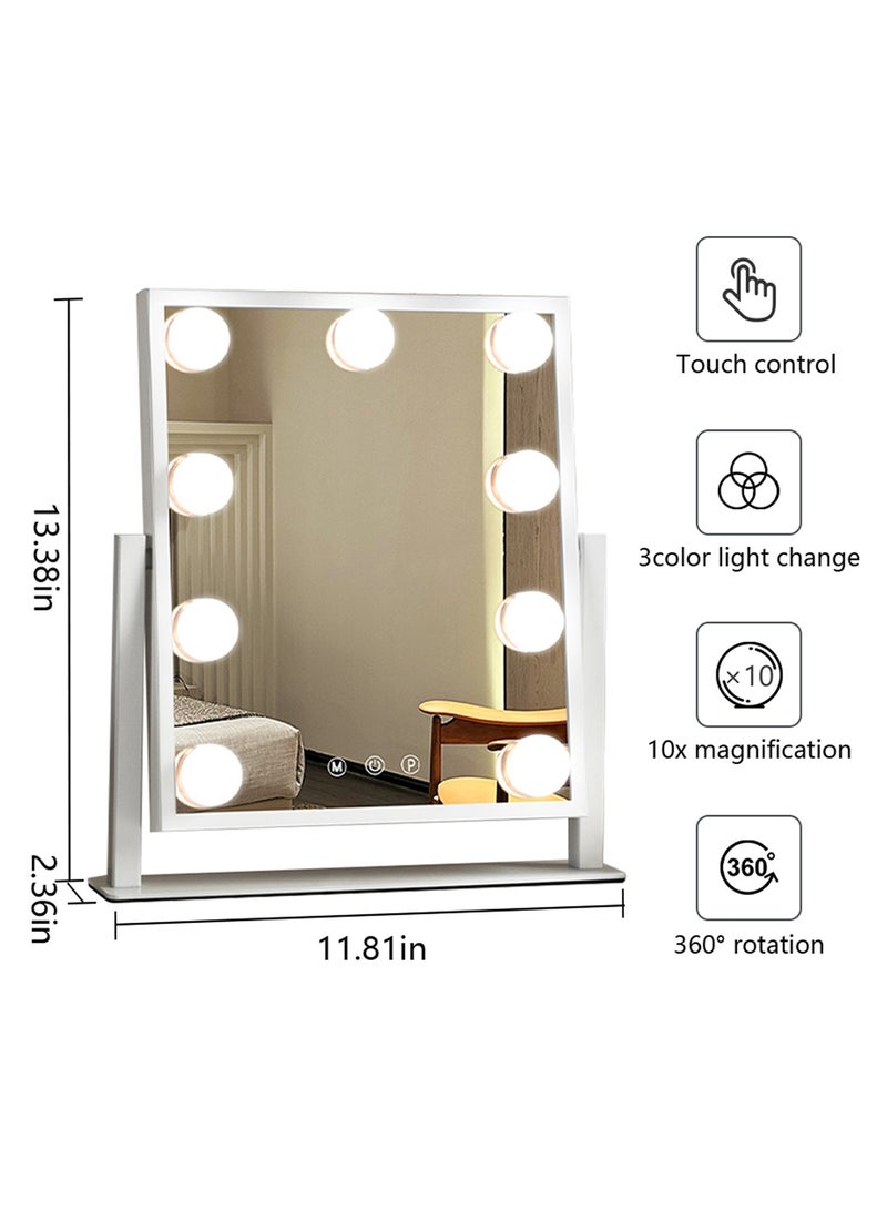 Makeup mirror with light, LED bulb, desktop, desktop, dressing mirror, dormitory, home, bedroom, smart makeup artist mirror, special supplementary lighting, beauty, high-definition mirror - Image 4