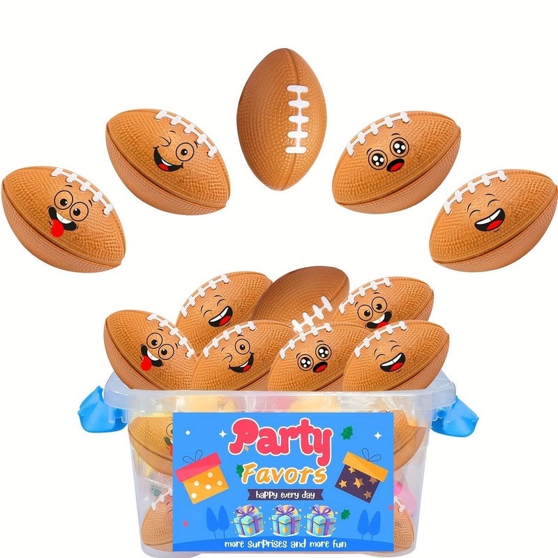 15 Pcs Mini Foam Football Stress Balls For Party Favors Birthday Carnival Gift Filler - Image 1