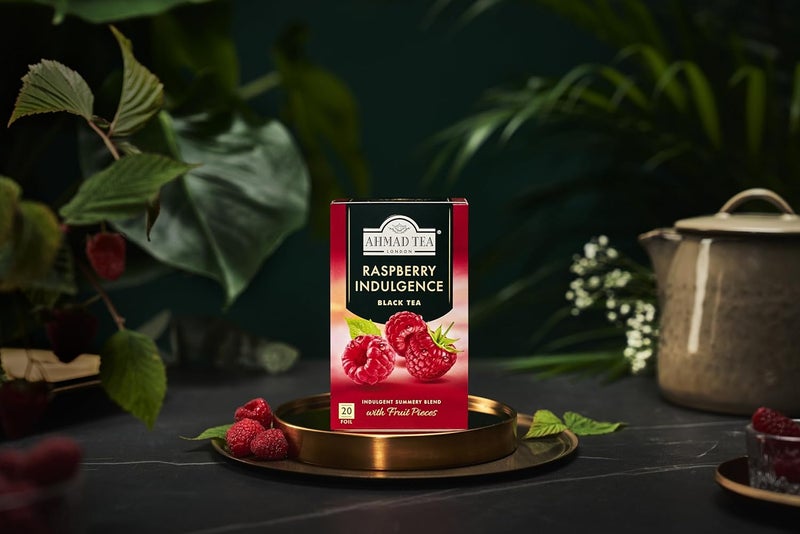 Ahmad Tea Raspberry Indulgence Black Tea with Fruit Pieces - 20 Teabags - Image 5
