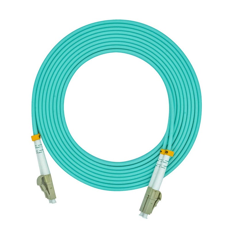 Jeirdus 10 Meters 33ft LC to LC Duplex 50/125 10G OM3 Multi-Mode Fiber Optic Cable Jumper Optical Patch Cord LC-LC - Image 1