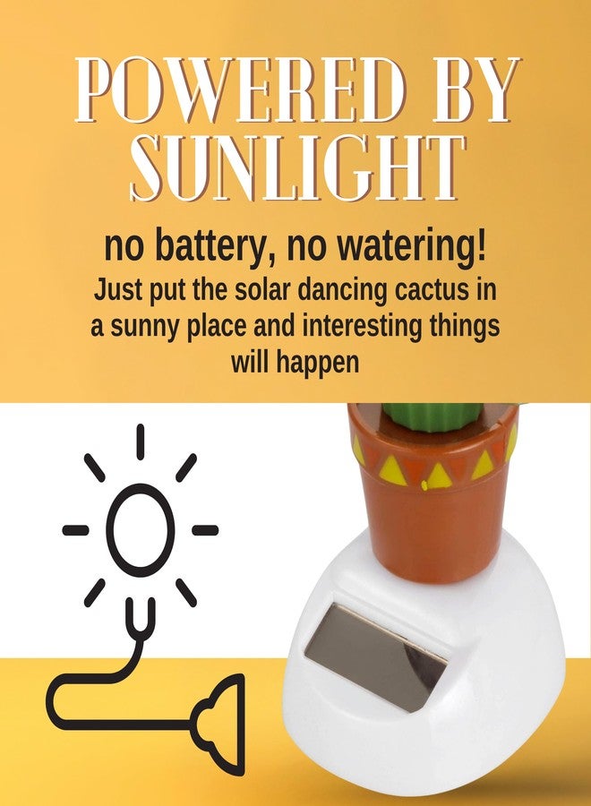 Killer's Instinct Outdoors Solar Powered Dancing Cactus - Sun Power Swinging Animated Bobble Dancer Solar Figurine for Car Dashboard Dancing Cactus Holiday Car Decoration Solar Figures for Office Home Desk - Image 4