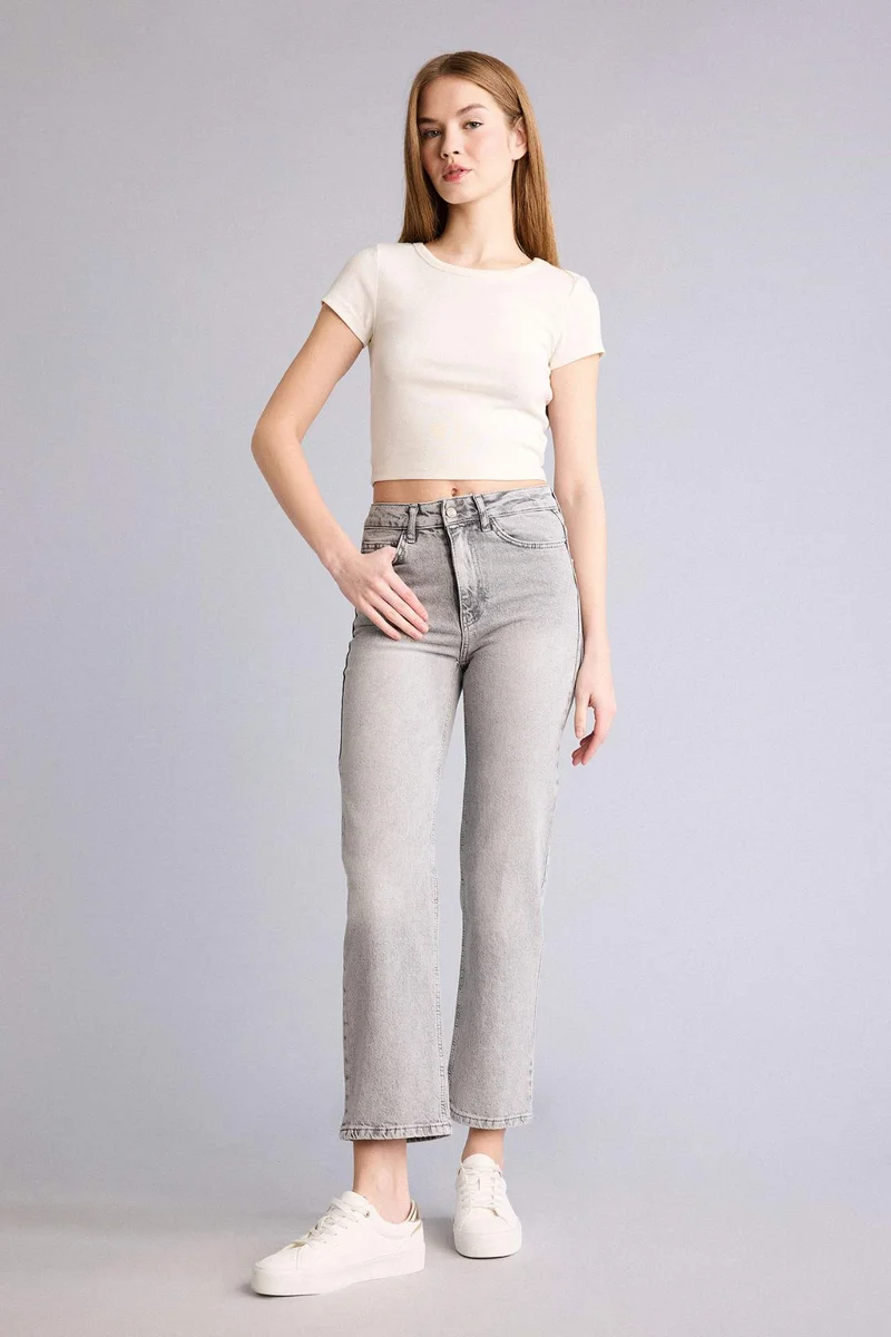 ديفاكتو Ankle Length Denim Trousers