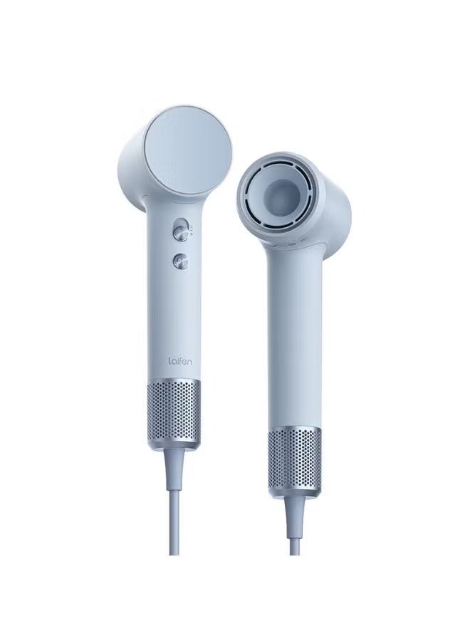 لايفن مجفف شعر أيوني صغير عالي السرعة – أزرق فاتح، خفيف الوزن، منخفض الضوضاء، مدمج، مع فوهة مغناطيسية وحقيبة سفر—للمنزل والسفر - Image 1