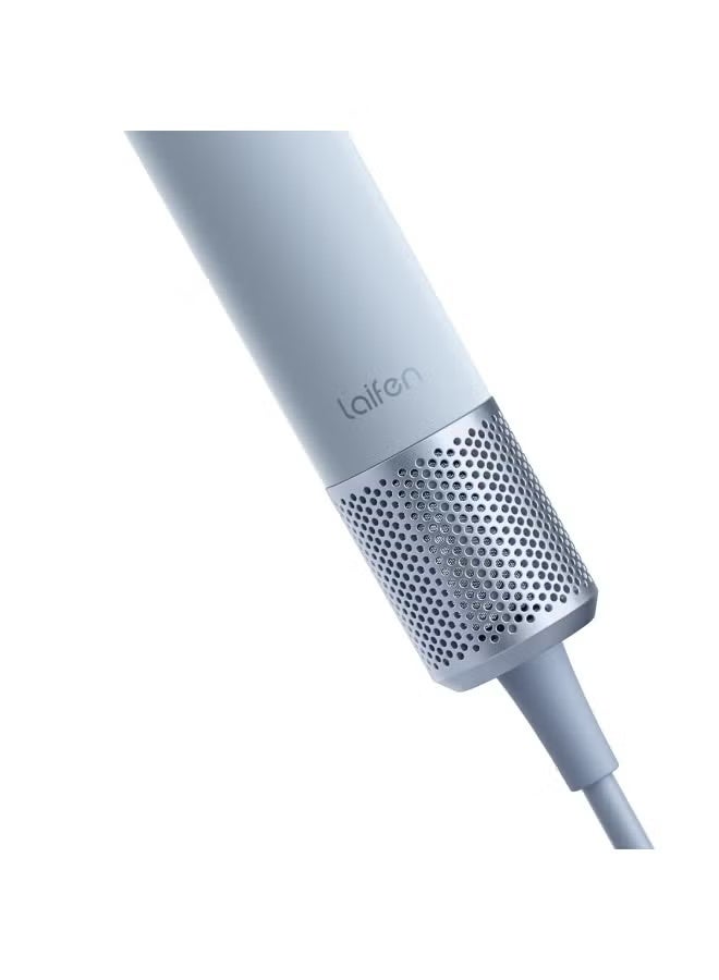 لايفن مجفف شعر أيوني صغير عالي السرعة – أزرق فاتح، خفيف الوزن، منخفض الضوضاء، مدمج، مع فوهة مغناطيسية وحقيبة سفر—للمنزل والسفر - Image 3